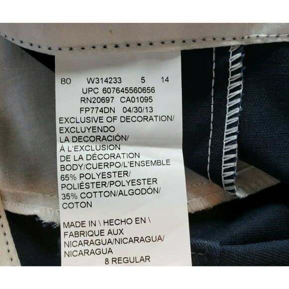 Dickies Original Fit Women’s Mid-Rise Blue Pants – Wrinkle-Resistant 8 Regular - Picture 6 of 12